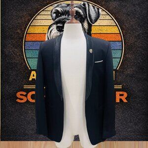 Men’s Black Blazer Jacket 52R Formal One Button Lightly Used Excellent Condition